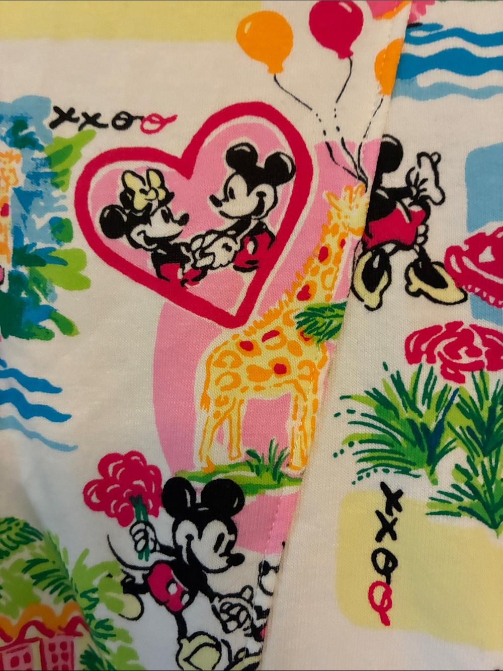 Lilly Pulitzer Multicolor Disney Print Zip Pullover - Pink, Yellow, Green, Blue - Picture 5 of 7